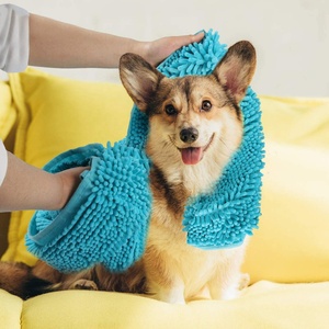 Chenilla de microfibra suave personalizada, <span class=keywords><strong>bata</strong></span> de baño Ultra absorbente de secado rápido <span class=keywords><strong>para</strong></span> perro, cómoda, Toalla de baño - Product Image 3