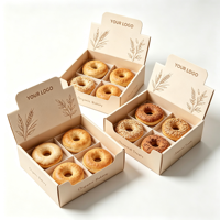 Boîte en carton ondulé alimentaire recyclable E-flute, boîte d'expédition, carton à pâtisserie pour l'emballage alimentaire de boulangerie