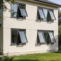 Ventanas Abatibles Modernas para Cocina al por Mayor, Marco de Plástico, Aluminio, UPVC, Vidrio Compuesto, Aislamiento Térmico, Insonorizadas, Ahorro Energético