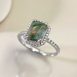 แหวนทองเหลืองประดับอัญมณี แหวนแต่งงาน แหวนหมั้น งานเลี้ยง ดีไซน์คลาสสิกแบบตะวันตก - Product Image 3