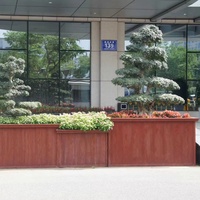 Jardinière en FRP pultrudé imitation bois, pot de fleurs en fibre de verre résistant aux UV pour l'aménagement paysager urbain