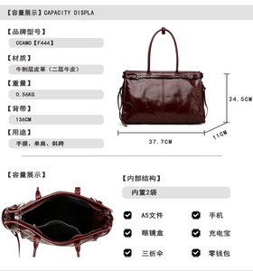 New Fashion Designer Crossbody <b>Bags</b> High Quality Genuine Leather Shoulder Messenger <b>Bag</b> Casual Totes Women Handbags and Purses - Product Image 2