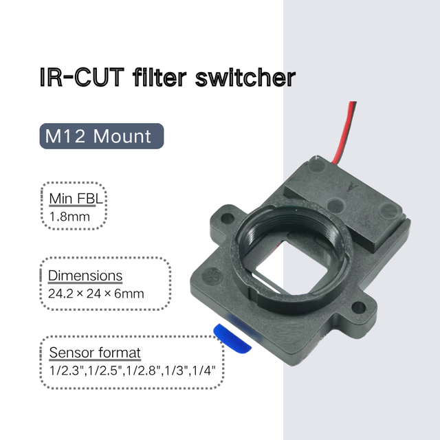 M12 Mount IR-Cut Filter Switcher Day-Night HD IR Filter for CCTV and IP Camera Modules