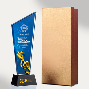 Trofeo de Cristal y Metal Personalizado con Música y Baile, Grabado para Cantantes, Instrumentistas, Presentadores, Campeones, en Oro, Plata y Bronce - Product Image 6