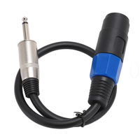 Nouveau connecteur audio mono nickelé de 6,35 mm pour microphone de téléphone et instrument de musique, vente en gros