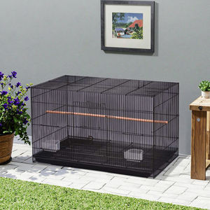 Chine Vente en gros <span class=keywords><strong>Cage</strong></span> à oiseaux à petit fil <span class=keywords><strong>rouge</strong></span>, maison pour perruches, pinsons et canaris avec mangeoire - Product Image 3