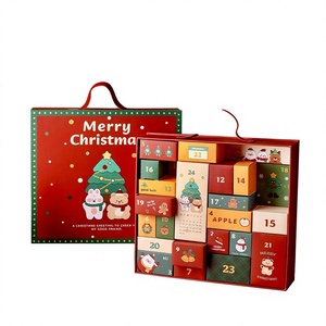 Calendario de Adviento con Cajas Ranuradas, Caja de Regalo con Relieve, Materiales Reciclados, Cierre Magnético, Impresión a Cuatro Colores 2026 - Product Image 4