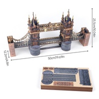 Puzzle 3D en bois fait main personnalisé, modèle de pont de Londres, jouet éducatif DIY, 101-500 pièces, difficulté 3 étoiles, pour enfants