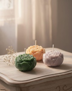 Bougie parfumée aux fruits faite à la main de luxe, design floral, cire de soja écologique, 100% biologique, non toxique, décorative, Saint-Valentin - Product Image 2