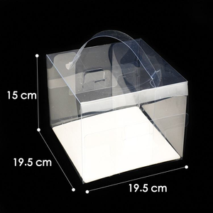 6 इंच स्टॉक ढहने योग्य मिनी स्पष्ट खाद्य ग्रेड पालतू जानवर खाद्य उपयोग के लिए उच्च पारदर्शी खुदरा पैकेजिंग बॉक्स - Product Image 2