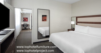Meubles de Studio en bois matelassé, mobilier de luxe, hôtel haut, projection t1, lit King-size, chambres et maillots