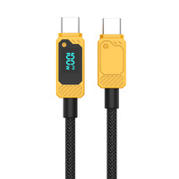 Kabel Data APPACS U120 USB-C ke C dengan Selubung PVC Kepang, Pengisian Cepat Khusus 3A dengan Konduktor Tembaga Murni