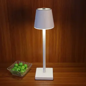 Современная светодиодная беспроводная Настольная лампа с Usb-зарядкой и 3 уровнями яркости, алюминиевая настольная лампа для ресторана