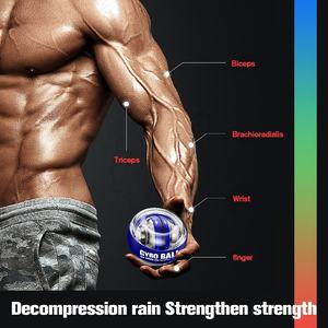 Balle gyroscopique d'entraînement de poignet personnalisée pour usage domestique Balle manuelle puissante Entraîneur de relaxation musculaire Balle de force à démarrage automatique Exerciseur de poignet musculaire - Product Image 4