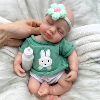 30cm Silikon Reborn Baby Puppe Lebensechte Weiche Haut Realistische Neugeborenen-Puppe Handgefertigte Detaillierte Reborn-Puppe als Geschenk für Kinder