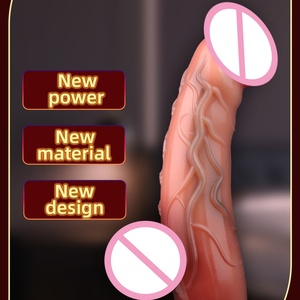 CITYFUN 8 Inches <b>Dildo</b> Vibrator Anal Plug Vibrating Glans and Testicles Liquid Silicone Massage Wand Female Masturbate Vibrator - Product Image 6