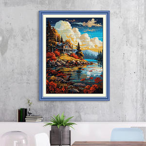 Juego de bordado DIY para principiantes Kits de costura paisaje punto de cruz <span class=keywords><strong>serie</strong></span> aguja arte artesanía costura Decoración - Product Image 3