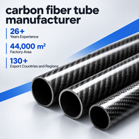 Tube en fibre de carbone 3K Twill haute résistance, léger et personnalisé, pour bras de drones UAV et projets de pièces d'avions RC
