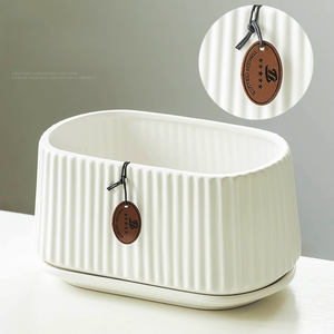 Pot de fleurs en céramique créatif et minimaliste de grande taille pour Chlorophytum et succulentes, style nordique pour salon, vente en gros disponible - Product Image 4