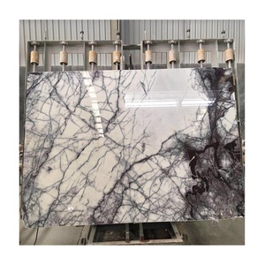Dalles de marbre blanc de New <span class=keywords><strong>York</strong></span> polies, grandes dimensions, avec veines violettes, design moderne, imperméables, pour usage hôtelier - Product Image 1