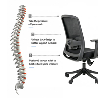 Chaise de bureau ergonomique en maille pivotante avec logo personnalisé, fabriquée en Chine, pour projets de bureau et achats en gros