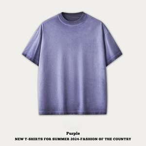 เสื้อยืดผู้ชายผ้าฝ้ายฟอกลายถนนมีหลายสี - Product Image 4