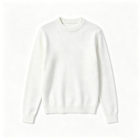 Pull en maille de laine mélangée blanc à col rond, doux et chaud, pour homme, à manches longues, style décontracté et professionnel, idéal pour l'automne, vente en gros, OEM