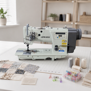 New High Quality UH4400E-DD Single Needle Heavy Duty Industrial Apparel Sewing Machine Lock Stitch Flat-Bed Triple <b>Feed</b> - Product Image 3