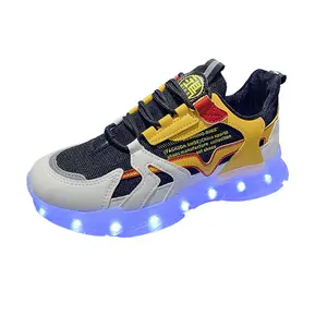 Şarj led ışık ayakkabı severler moda gündelik ayakkabı erkek yetişkin sokak dans ayakkabıları kadın glow-in-koyu hayalet