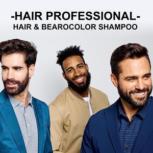 YURHERSU Barbe Soins Produits Barbe couleur <span class=keywords><strong>baume</strong></span> Teinture <span class=keywords><strong>Shampooing</strong></span> Pour Hommes Cheveux Couleur Barbe Teinture - Product Image 5