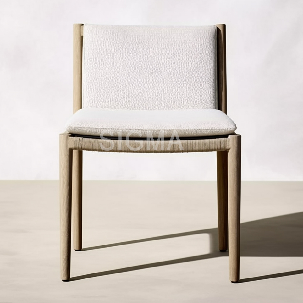 High Quality Modern Patio Furniture Waterproof Outdoor Teak Wooden Chair