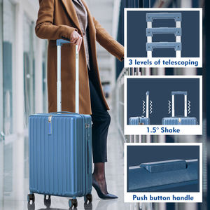 Chaud populaire meilleure vente 20 pouces taille coque dure roues silencieuses verrouillage fermeture éclair <span class=keywords><strong>voyage</strong></span> affaires chariot bagage sac boîte <span class=keywords><strong>valise</strong></span> - Product Image 4