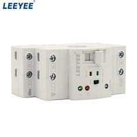 Commutateur de transfert automatique LEEYEE ATS 2P 63A sur rail DIN, interrupteur double alimentation pour distribution électrique