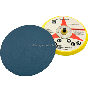 Plaquettes de support pour disques abrasifs 6 pouces 150 mm 9 mm d'épaisseur PSA 5/16 pouces Arbor 24 filetages crochet et boucle PU OEM - Product Image 1