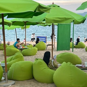 Chaise de plage inclinable portable imperméable Net Green pour camping en extérieur, café et festival de musique - Product Image 4