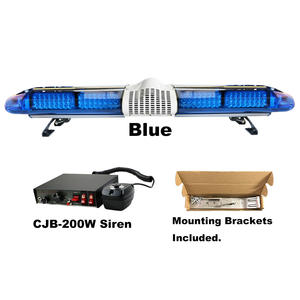 120cm 47 \ "barre lumineuse sirène haut-parleur LED voyant d'avertissement d'urgence Ambulance toit stroboscopique pour voiture camion 12V/24V modèle chargeur - Product Image 1
