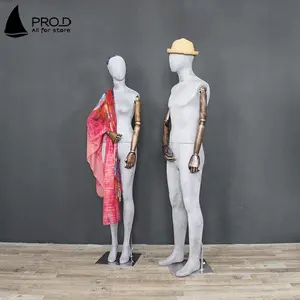 Maniquí femenino de terciopelo para exhibición de ropa, hermoso maniquí de cuerpo completo de pie multicolor para ventana de tienda