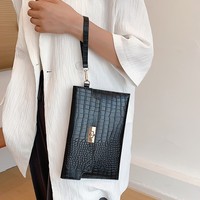 Sac à main carré décontracté en PU motif alligator, style européen tendance pour femme, collection automne-hiver 2026, vente en gros