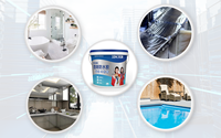 Revêtement acrylique polyuréthane transparent et imperméable pour murs de salle de bain et surfaces en verre, adhésif liquide haute résistance et durable