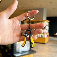 Porte-clés figurine anti-stress en PVC caoutchouc 3D réaliste, personnalisable avec logo, en forme d'équipement de fitness miniature, cadeau d'exercice