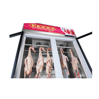 Armoire de séchage pour canard rôti, réfrigérateur pour poulet/oie 0~25°C ℃   Contrôle de l'humidité par réfrigération et dégivrage, lumière chaude, garantie 1 an