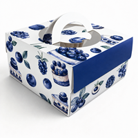 Boîtes à gâteaux en papier personnalisées transparentes de 6, 8, 10, 12 pouces avec doublure en éponge en matériaux recyclés pour pâtisseries et boulangeries, emballage avec fenêtre