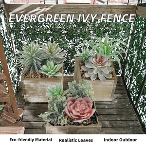 Valla de Privacidad de Hojas de Hiedra Artificial de Madera para Jardines, Balcones y Decoración de Bodas - Paquete de Varias Piezas Reciclables para Jardín - Product Image 2