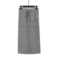 Fabricant de pulls OEM, jupe tricotée personnalisée, adaptée aux jupes brodées pour femmes
