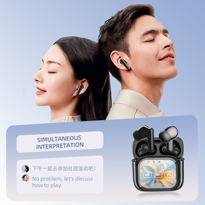 หูฟังไร้สาย JM19 AI Translation TWS พร้อมแอป Transkit แปลภาษาแบบเรียลไทม์ BT 5.4 หน้าจอ LED รองรับ OEM/ODM ขายส่ง แปลภาษาแบบสมาร์ทเรียลไทม์ - Product Image 4