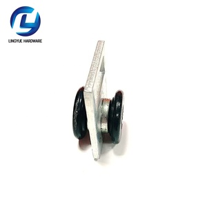 Accesorios de ventana Polea de herrajes para puerta de armario Rueda de doble pista resistente Armario de cocina Rodillos de puerta corredera de nailon - Product Image 3