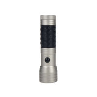Lampe torche tactique LED professionnelle 2-en-1 à piles sèches AAA, étanche IP44, portable, mini, corps en alliage d'aluminium et pointeur
