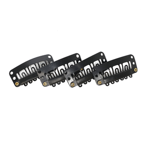 Clips en forme de <span class=keywords><strong>U</strong></span> en <span class=keywords><strong>m</strong></span>étal pour extension de cheveux, perruques, trame, nouvelle fabrication de cheveux, peigne artisanal, pince à cheveux, 32mm - Product Image 5