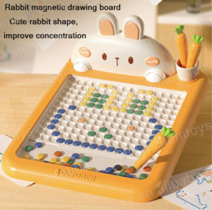 幼教宝宝焦点协调练习新款儿童磁笔绘图板兔动珠玩具 - Product Image 3