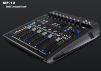 Console de mixage audio numérique professionnelle OEM MF-12 12 canaux, effets DSP 24 bits, enregistrement USB, écran tactile, construction métallique, égaliseur 5 bandes